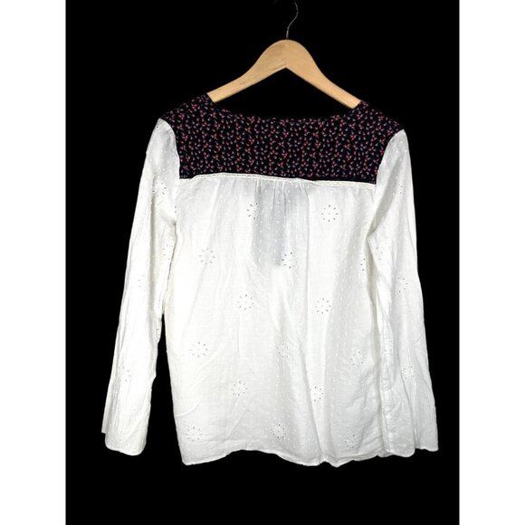 Matilda Jane floral gauzy oversized blouse long sleeves sz L - Picture 4 of 9